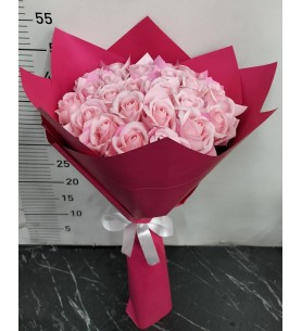 Pembe Yapay Sabun Gülleri Buketi